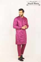 Load image into Gallery viewer, Pinkish Embroidered Kurta Pajama For Men&#39;s