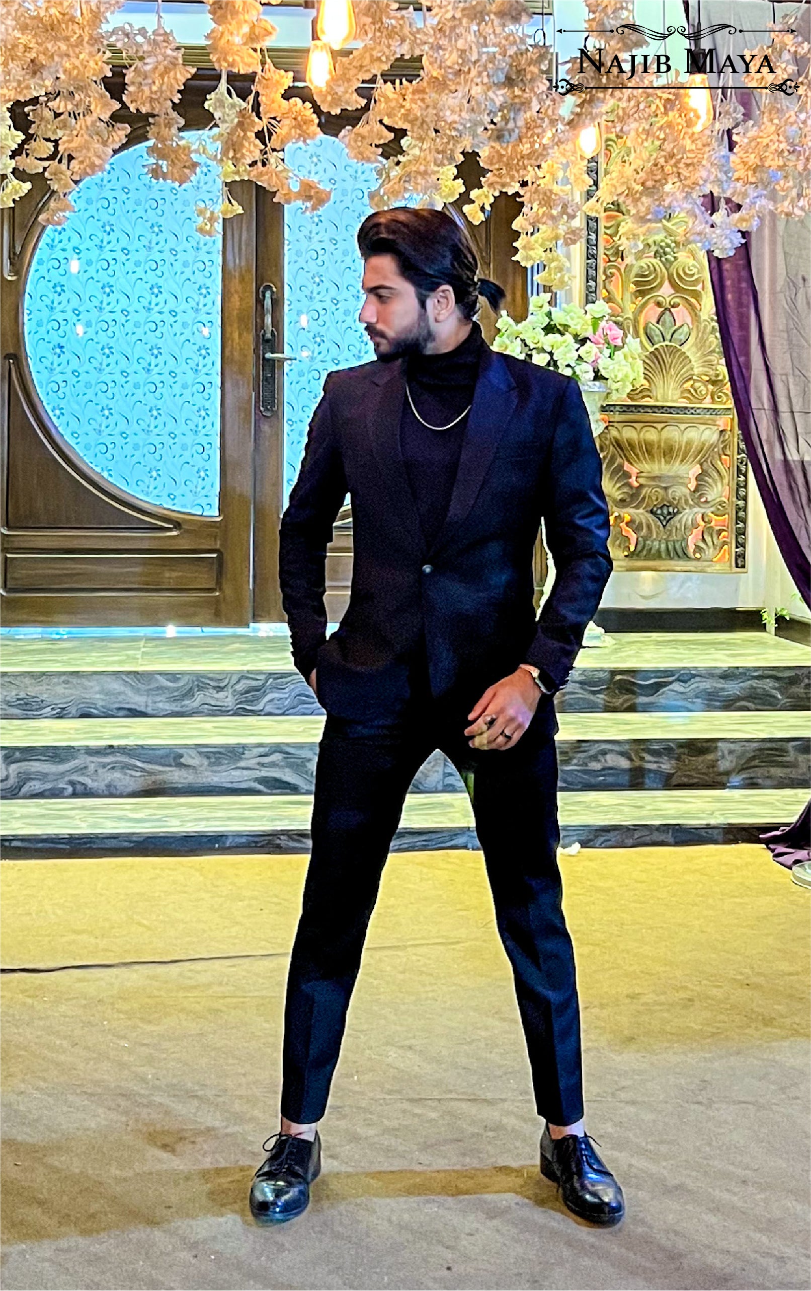 Black Elegent Coat Pant  For Men's Main image