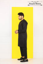Load image into Gallery viewer, Black Kurta Pajama For Men&#39;s