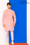 Red & White Linning Kurta Pajama For Men's