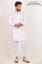 Load image into Gallery viewer, White Lining Kurta Pajama For Men&#39;s