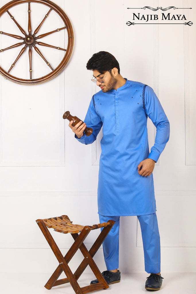 Kurta pajama discount sky blue colour