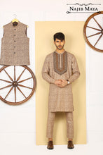 Load image into Gallery viewer, Coffee Front Embroidered Kurta Pajama For Men&#39;s