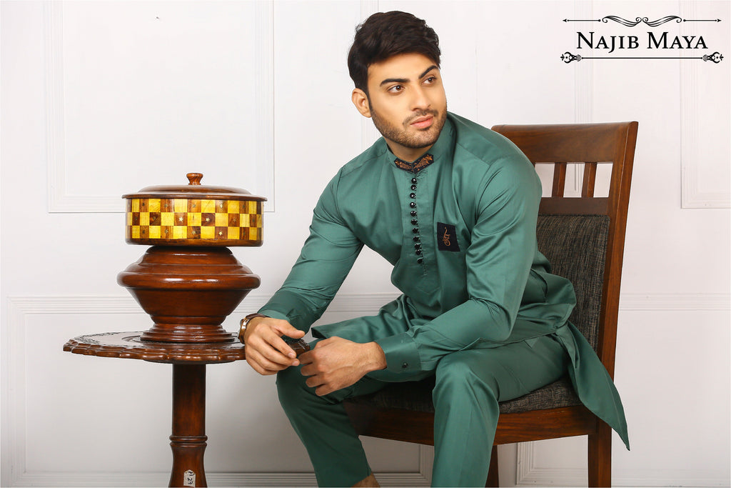 Green Kurta Pajama For Men's