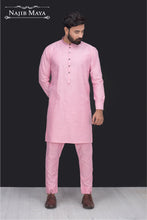 Load image into Gallery viewer, Pink Elegant Kurta Pajama For Men&#39;s