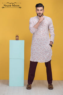 Printed Kurta Pajama For Men's