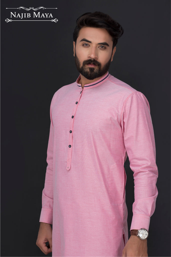 Pink Elegant Kurta Pajama For Men's