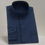 Navy Blue Sherwani Collar Formal Shirt For Men's
