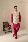 Multi Embroidered Waist Coat For Men's