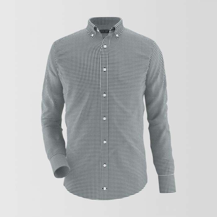 Black & White Check Formal Shirt For Men's Main image