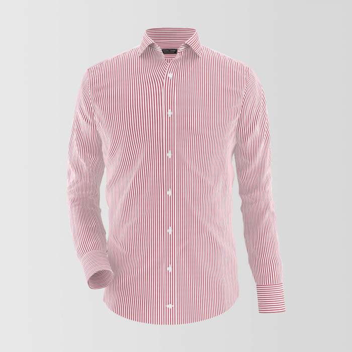 Pink & White Lining Formal Shirt For Men's
