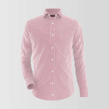 Load image into Gallery viewer, Pink &amp; White Lining Formal Shirt For Men&#39;s