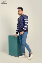 Load image into Gallery viewer, Navy Blue Bomber Jacket For Men&#39;s