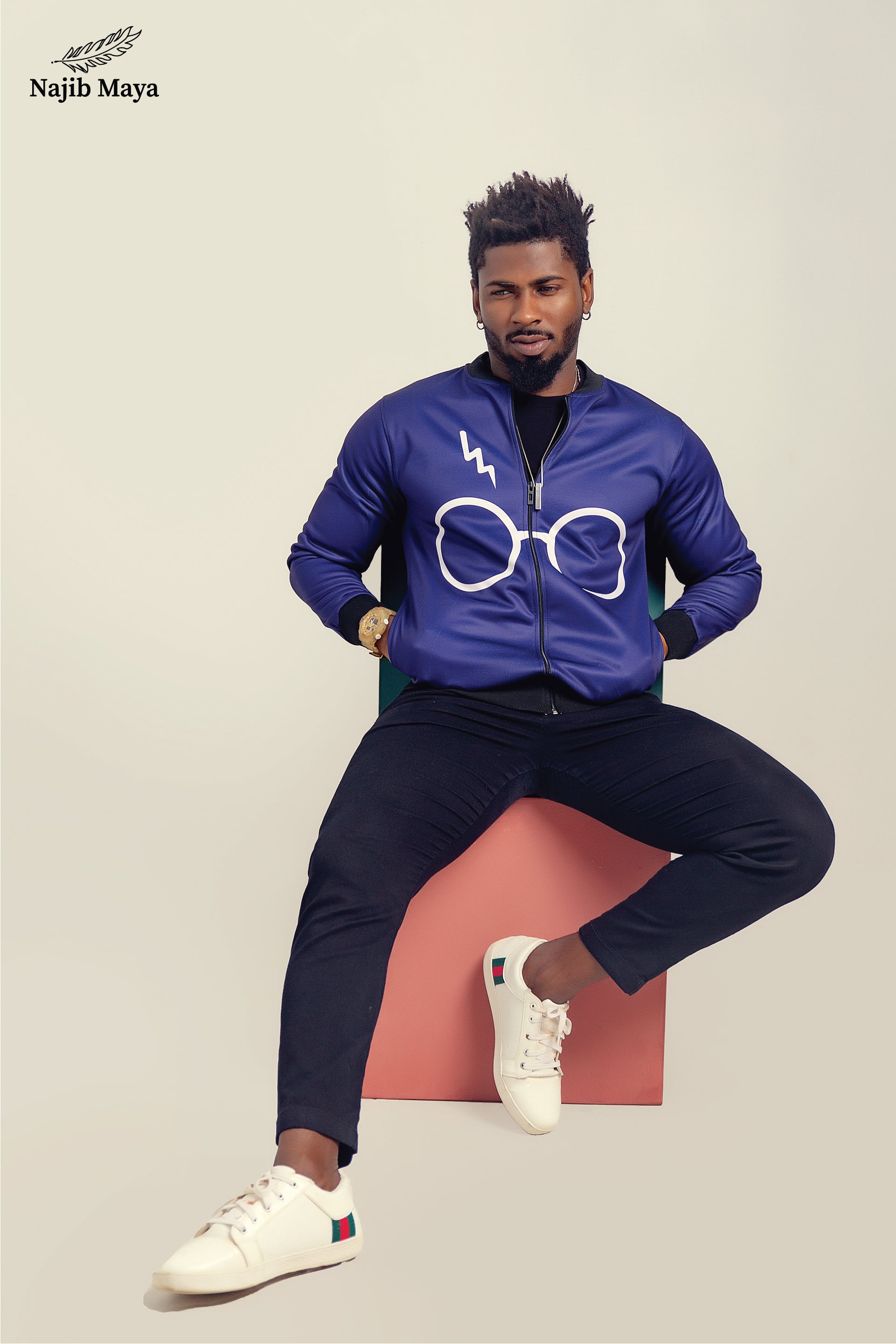 Purple HP Bomber Jacket For Men's Main image