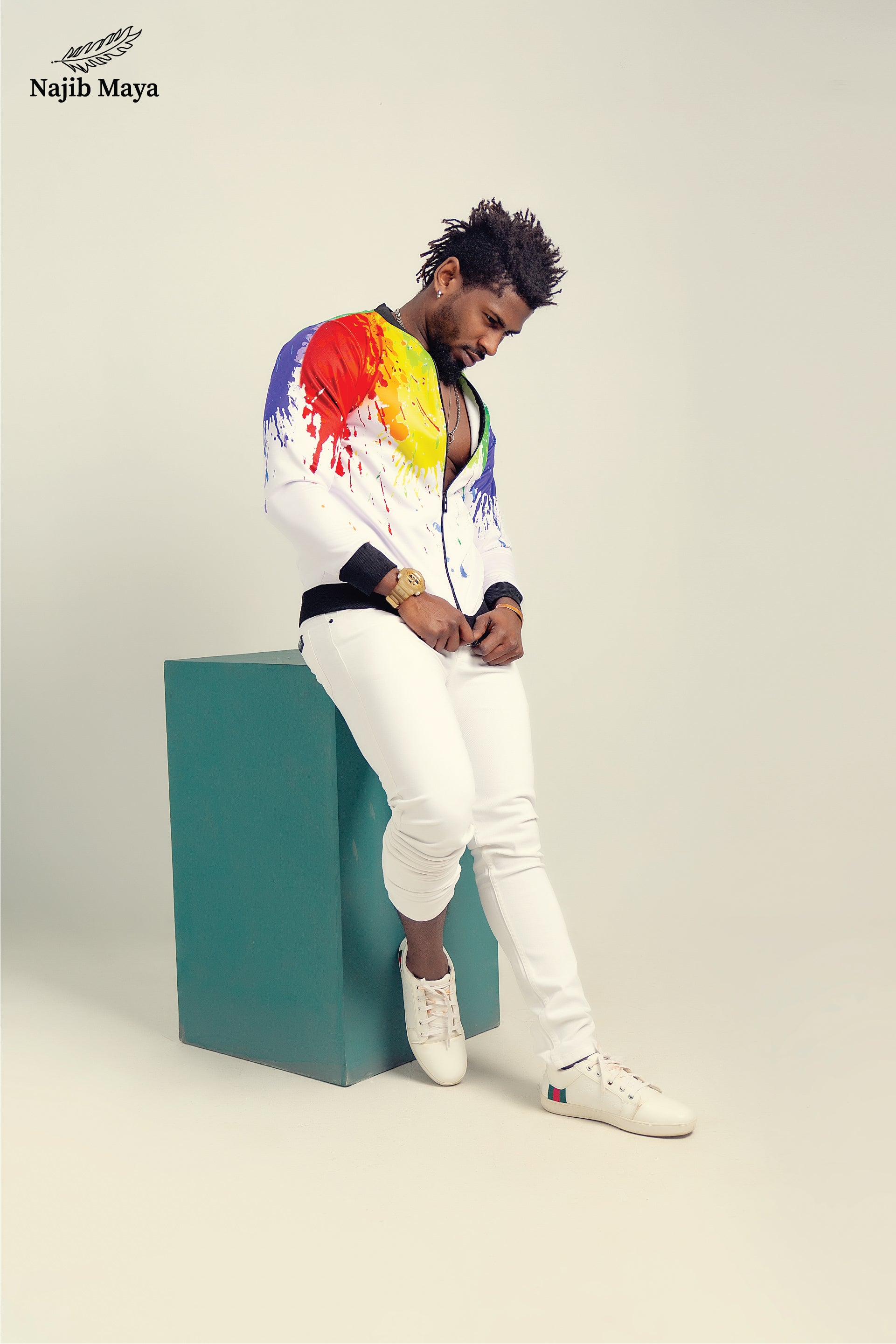 Rangoli Style Bomber Jacket For Men's