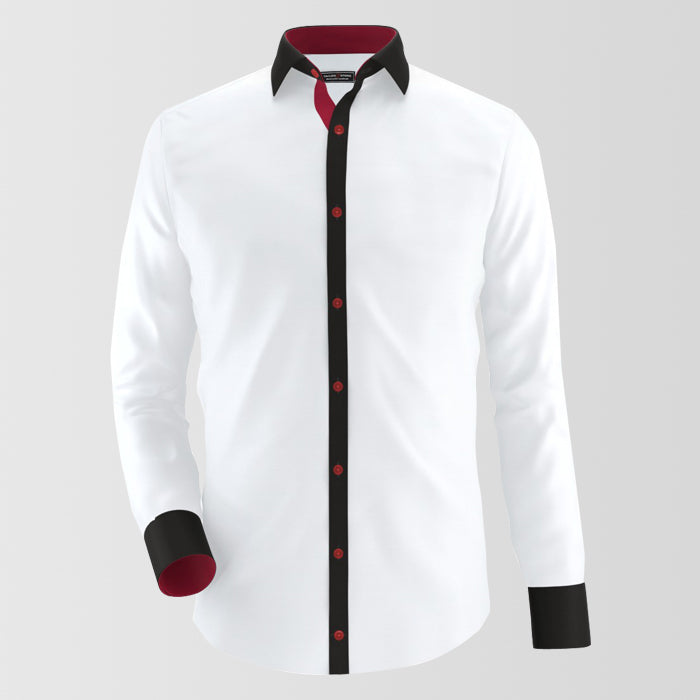 White Stylish Formal Shirt For Men's Main image