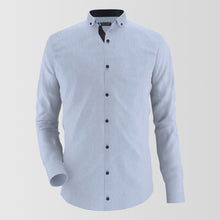 Load image into Gallery viewer, Light Gray Formal Shirt With Black Contrast For Men&#39;s