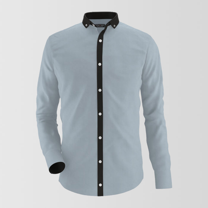 Light Gray Stylish Formal Shirt For Men's
